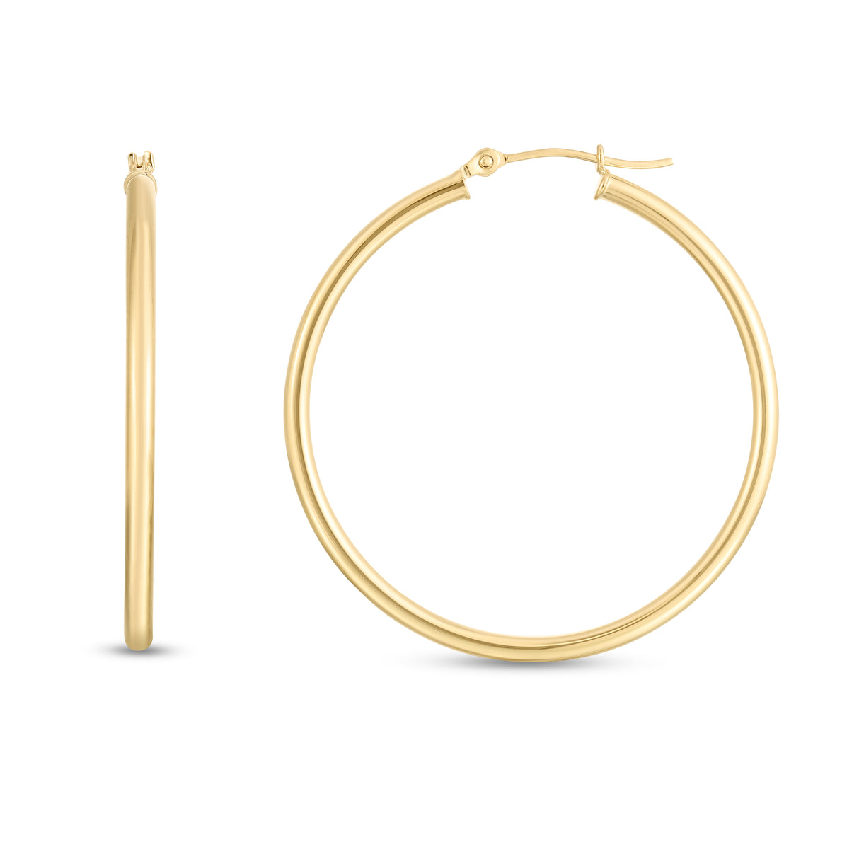 Royal Chain Tube Hoop Earrings