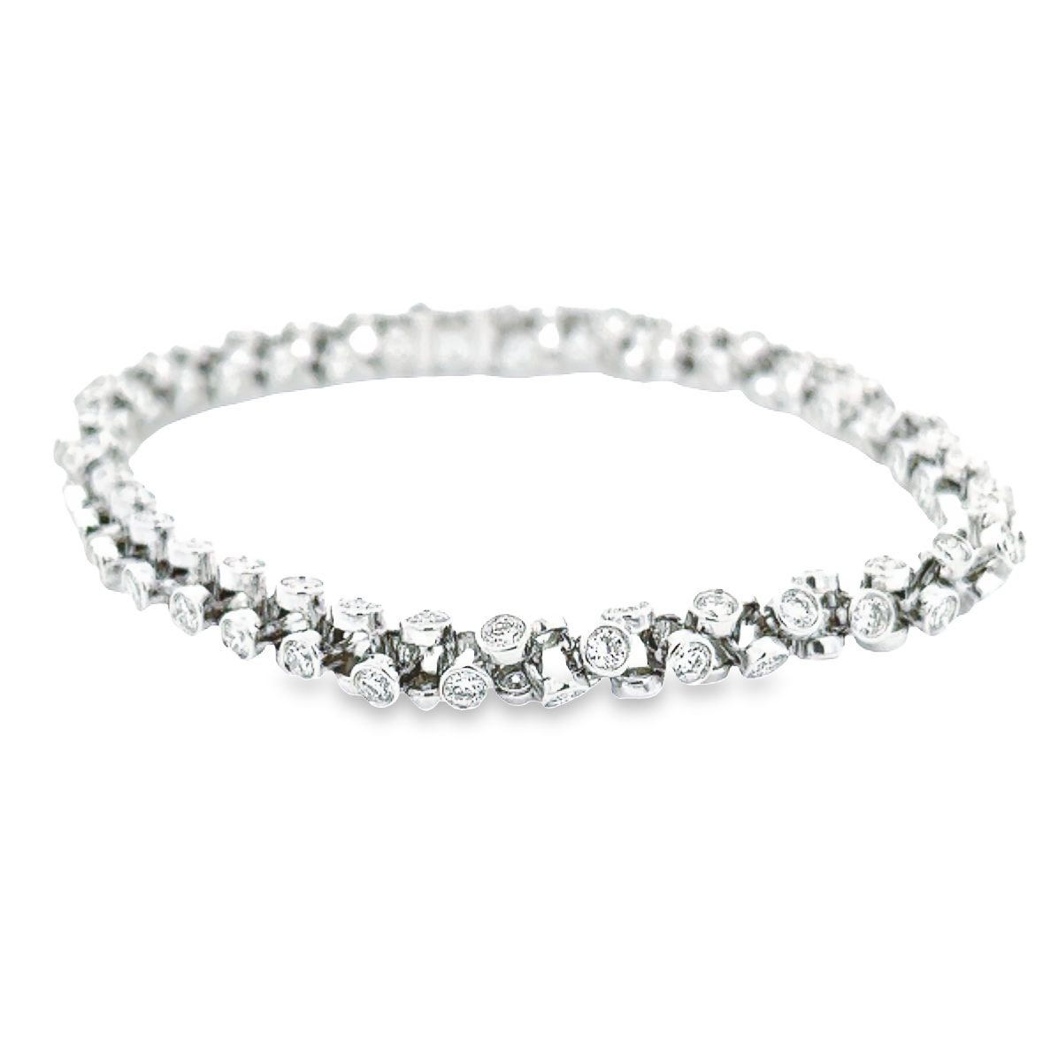 MM Co. 18WG Bezel Set Diamond