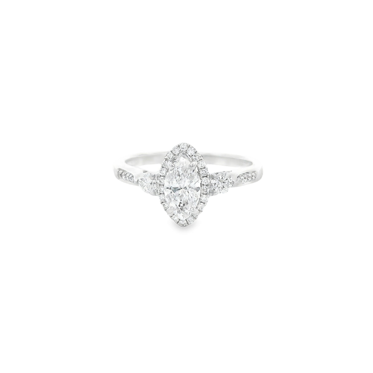 Whitestone Three Diamond Engagement Ring