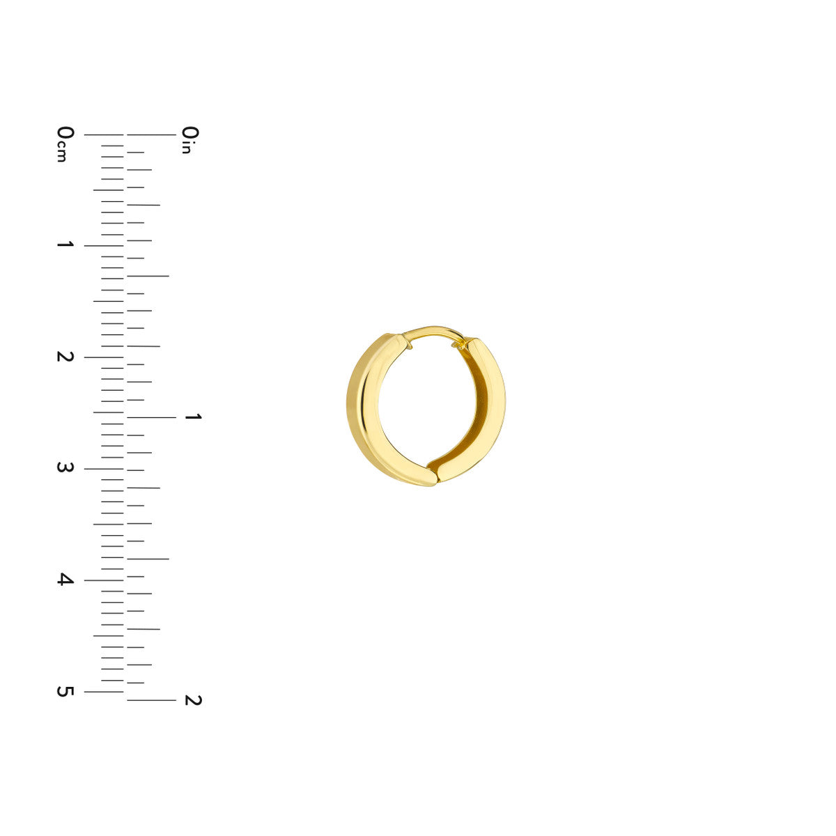 Midas Flat Polished Round Hoop Earrings