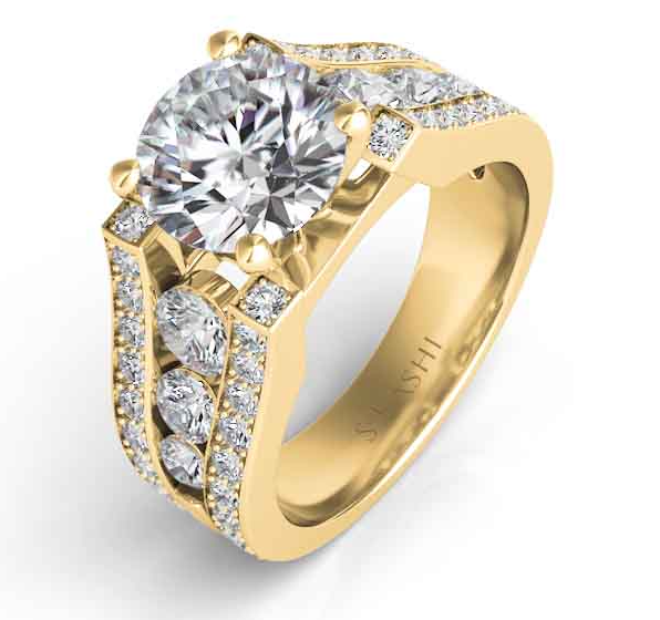 S.Kashi Tapered Cathedral Diamond Semi-Mount