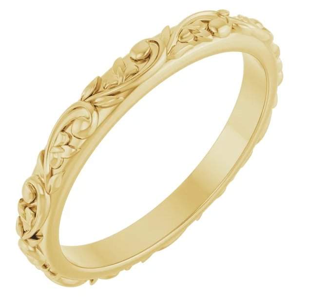 Stuller Floral Sculptural Gold Band