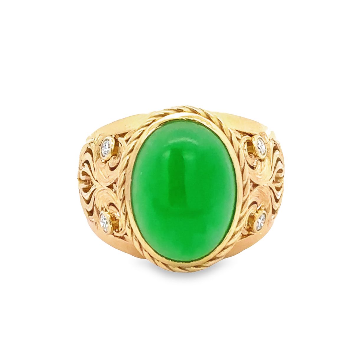 Custom Men's Jade Ring