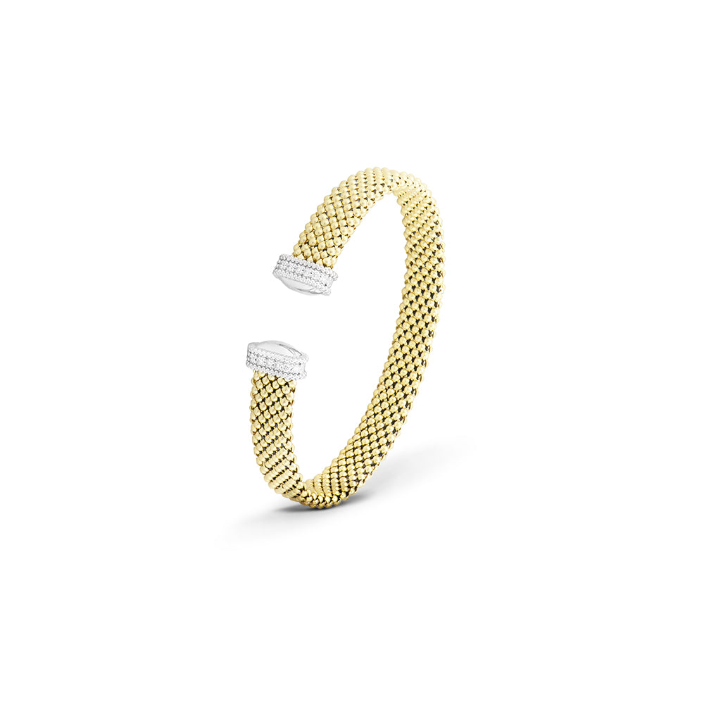 Piero Milano Woven Diamond Cuff Bracelet