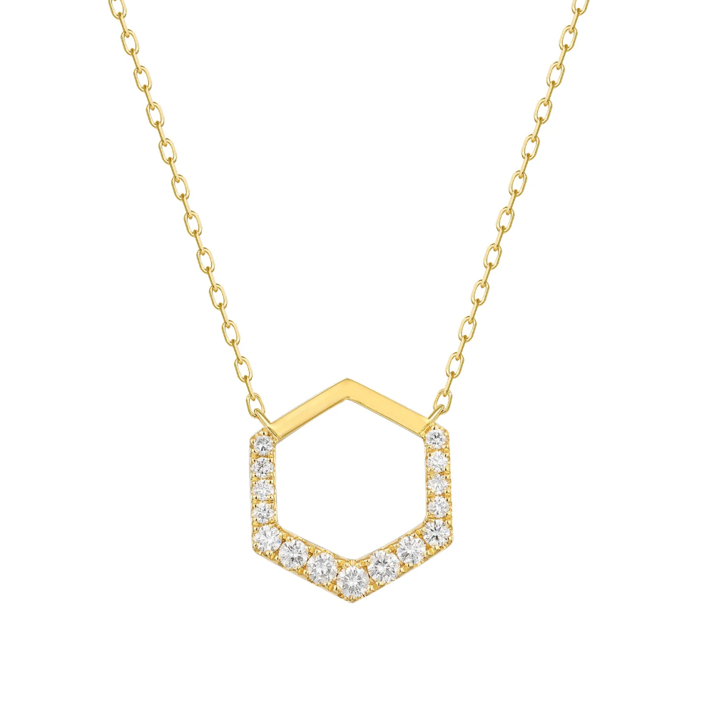 Sabrina Designs Diamond Hexagon Necklace