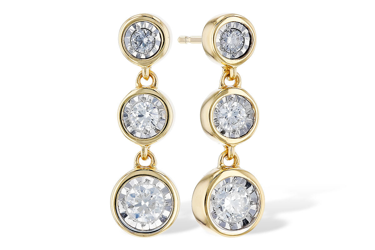 Allison Kaufman Diamond Bezel Dangle Earrings