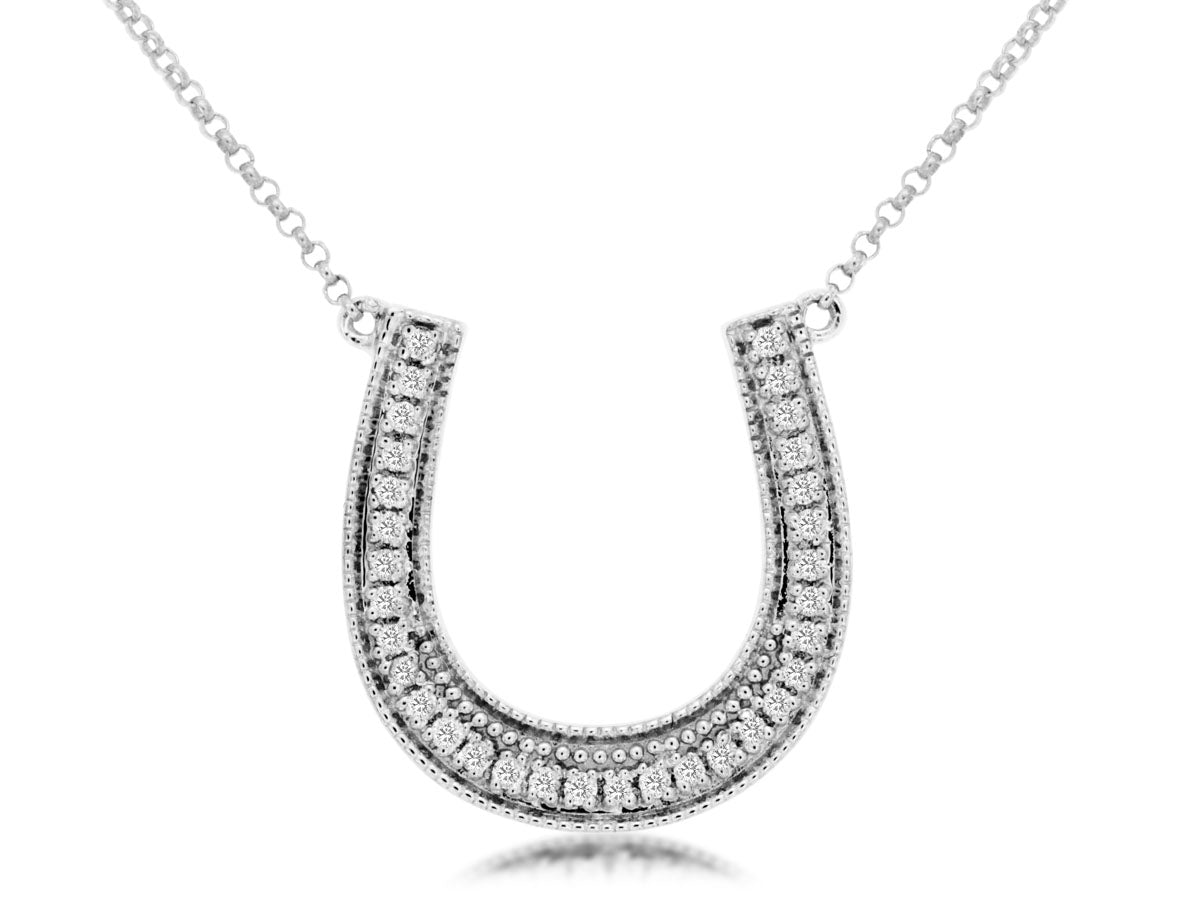 Royal Jewelry Diamond Horseshoe Pendant