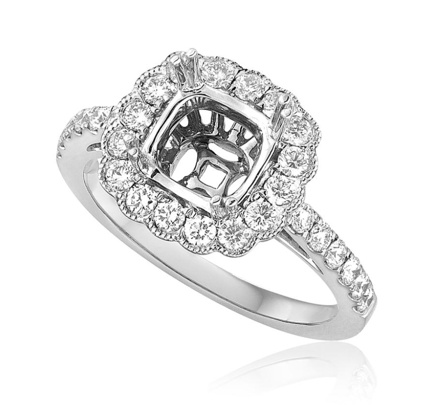 Nasbro Halo Diamond Engagement Ring