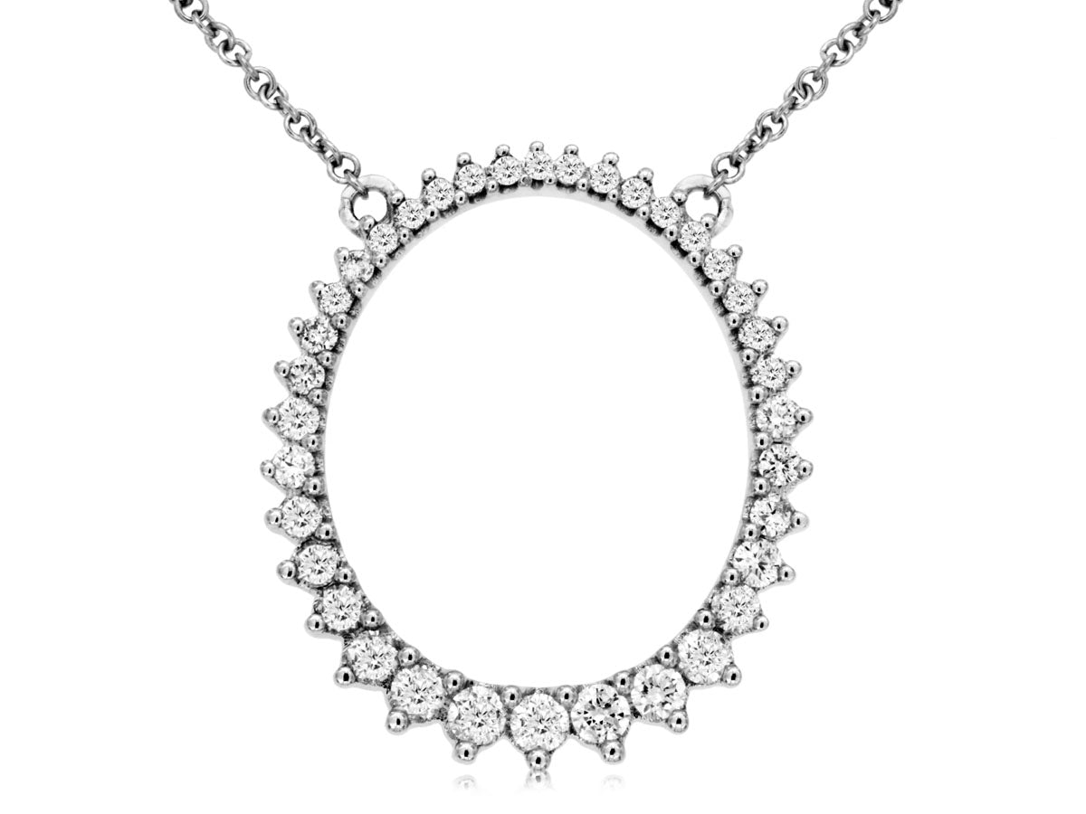 Royal Jewelry Oval Diamond Pendant