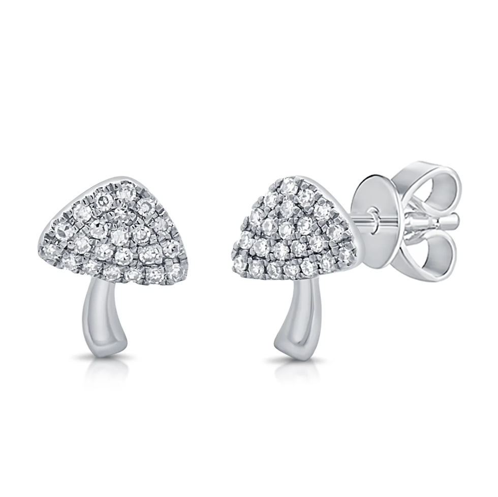 Sabrina Designs Diamond Mushroom Earrings