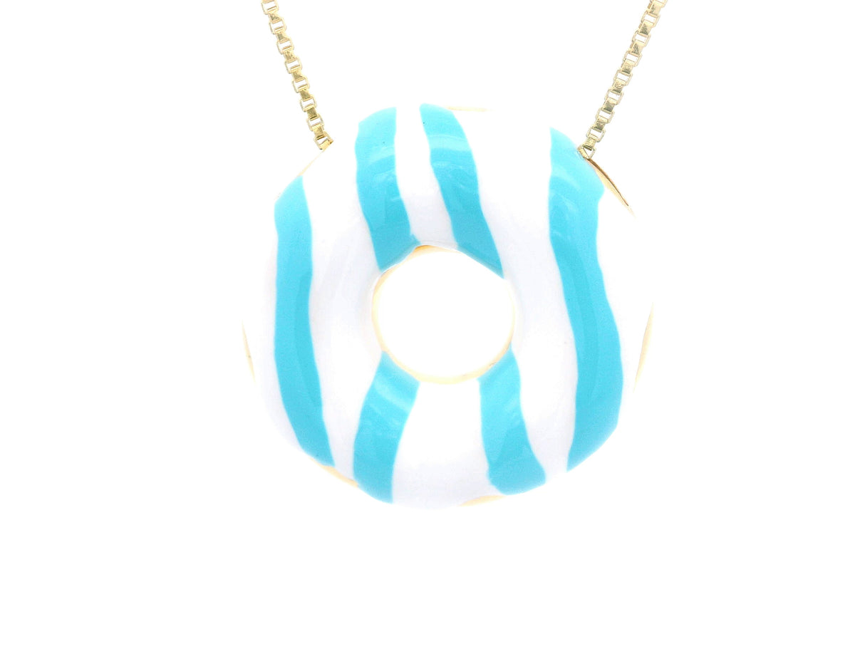 White Frosting Donut Pendant