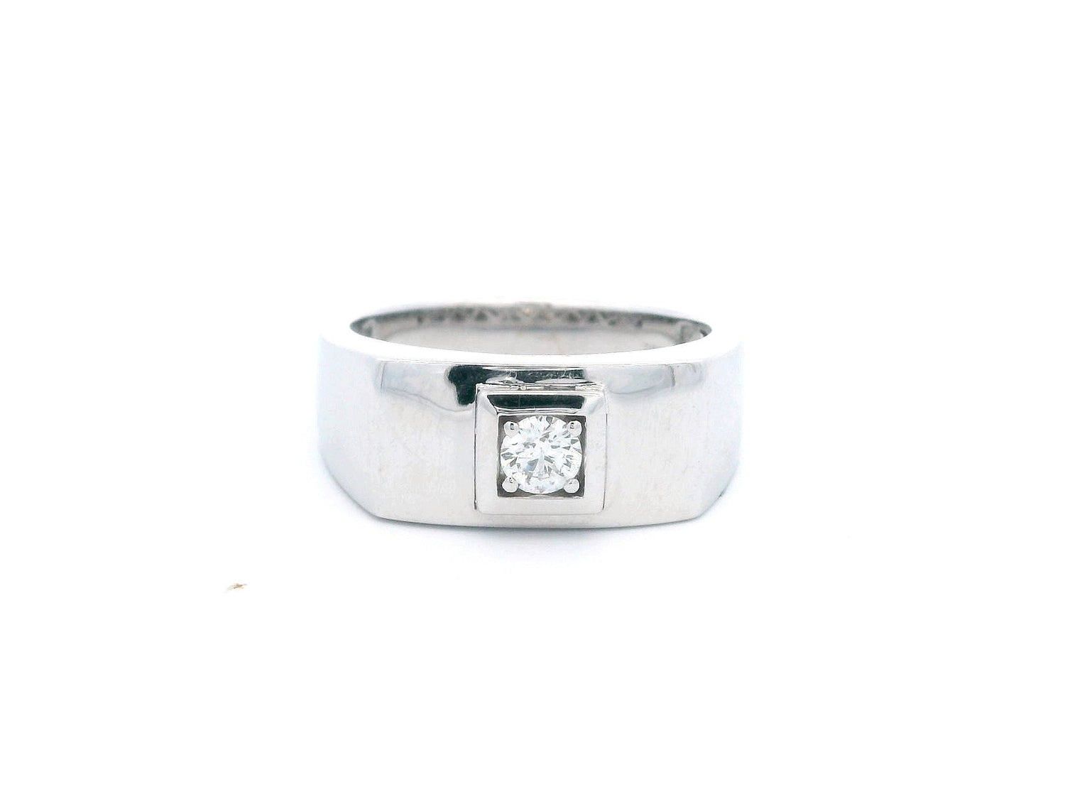 Mens Solitaire Diamond Ring