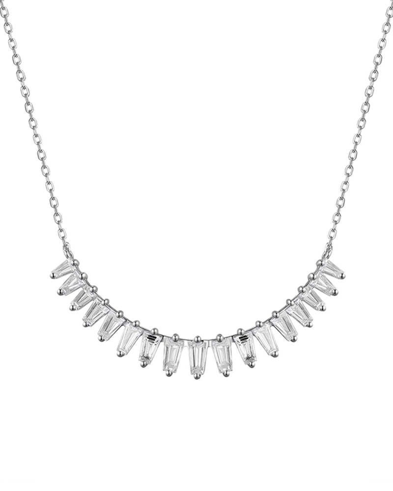 Diasum Tapered Baguette Diamond Necklace