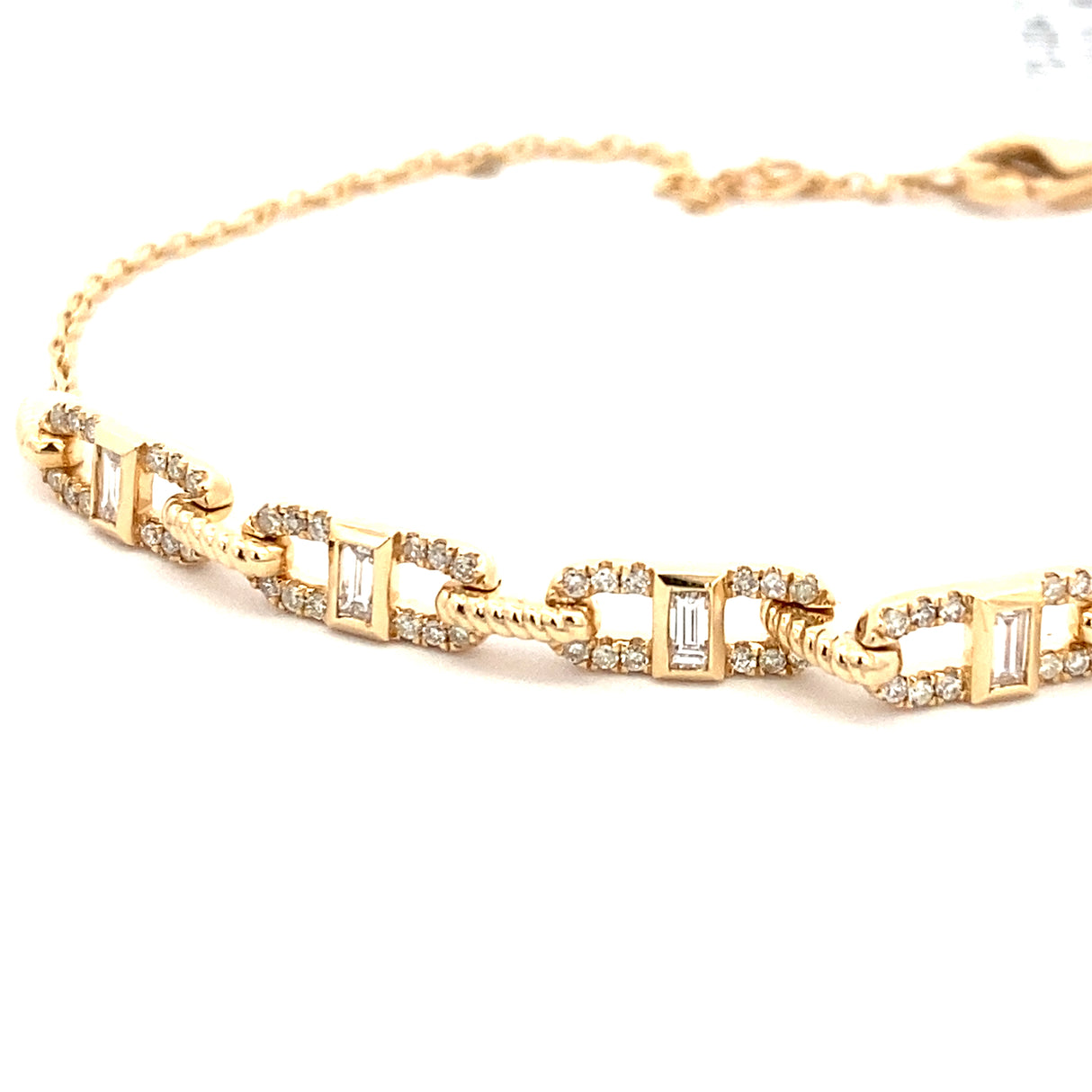 Half Diamond Link Bracelet