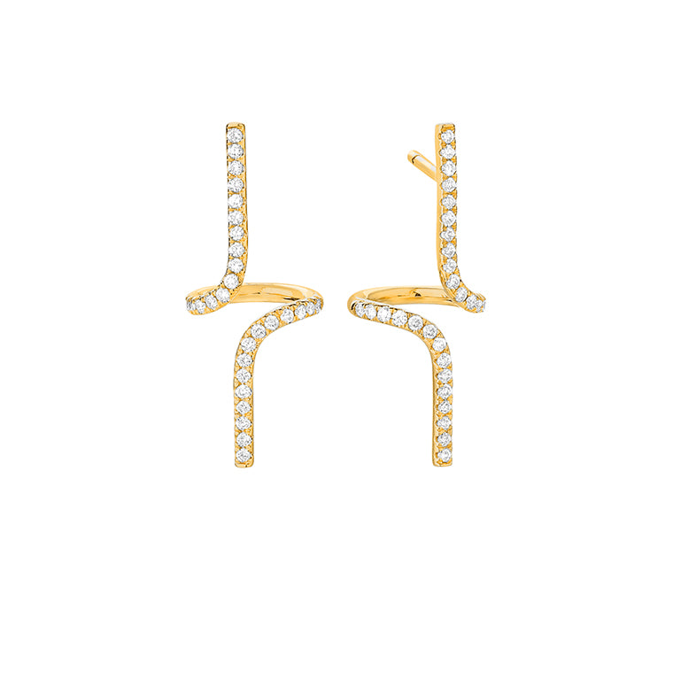 Facet Barcelona Swirl Diamond Earrings