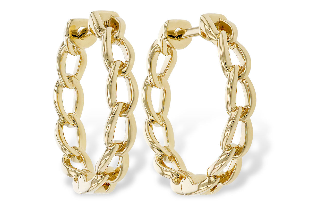 Allison Kaufman Chain Link Hoop Earrings