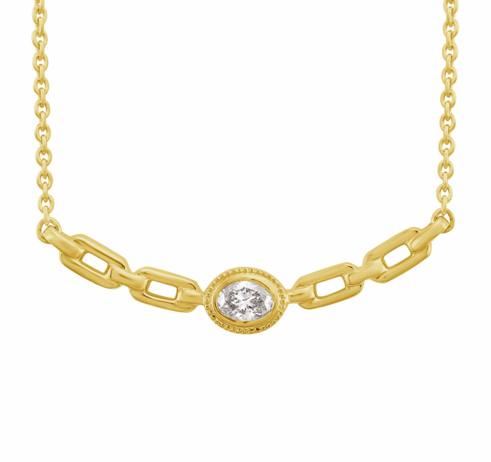 S.Kashi Diamond Paperclip Necklace