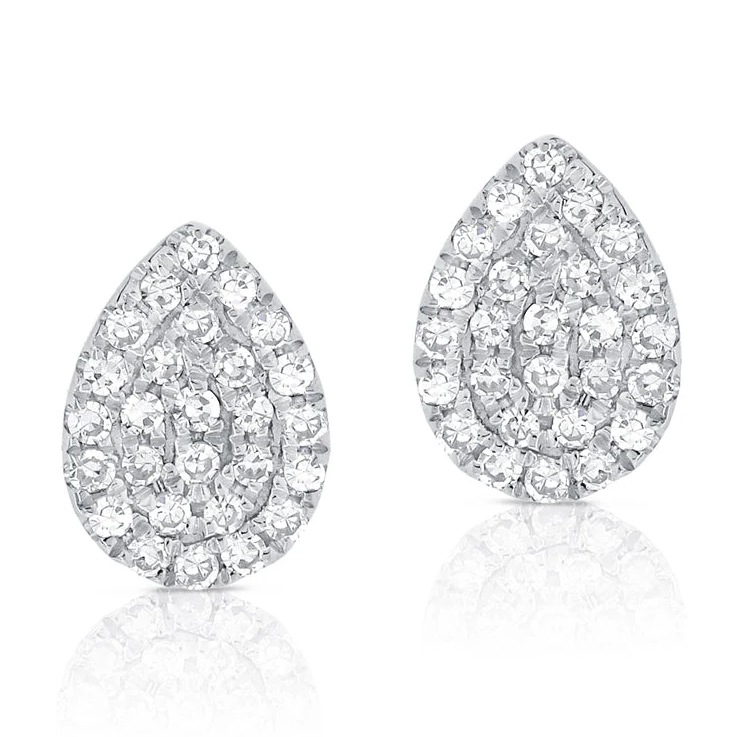 Sabrina Design Pear Shaped Diamond Earrings