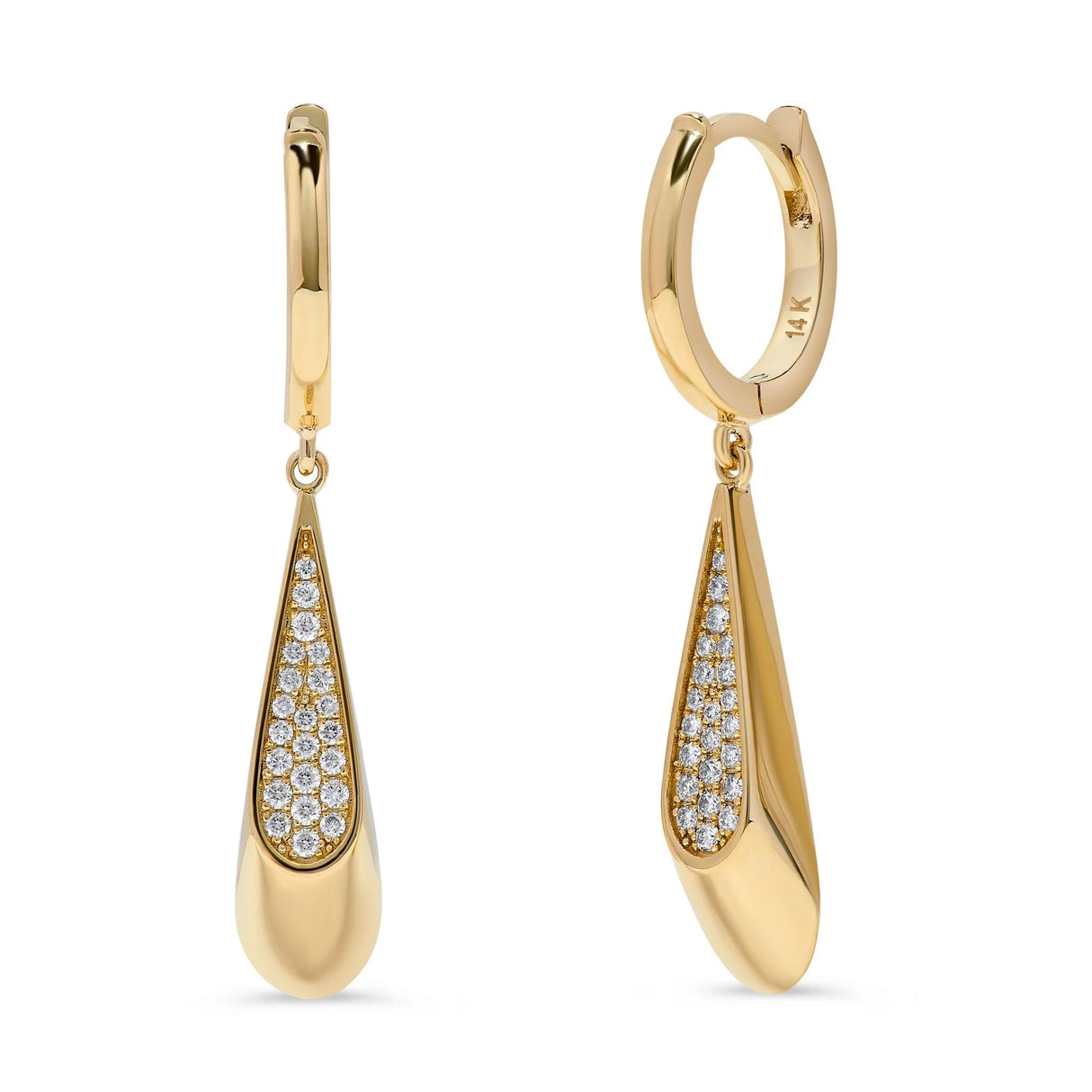 Leonardo Pave' Diamond Drop Earrings