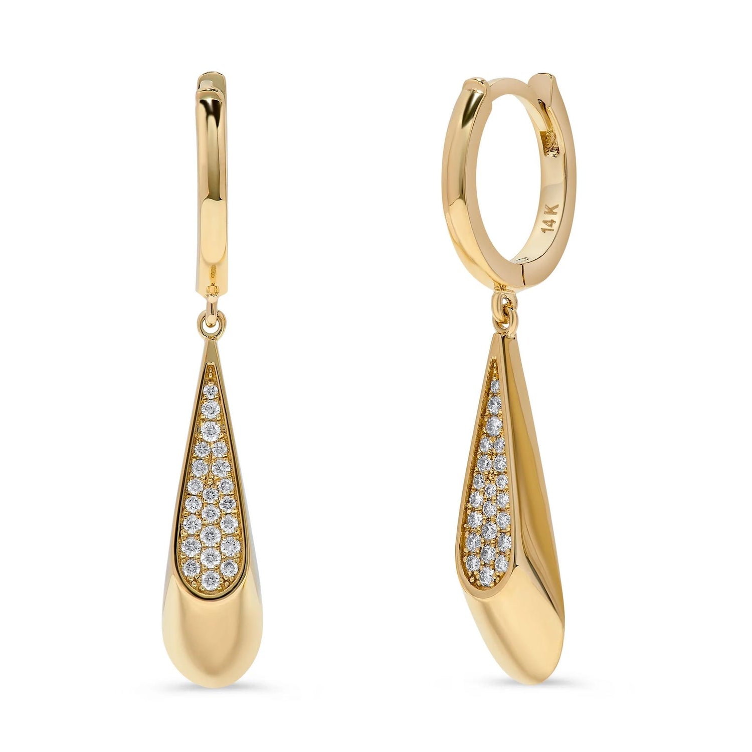 Leonardo Pave' Diamond Drop Earrings
