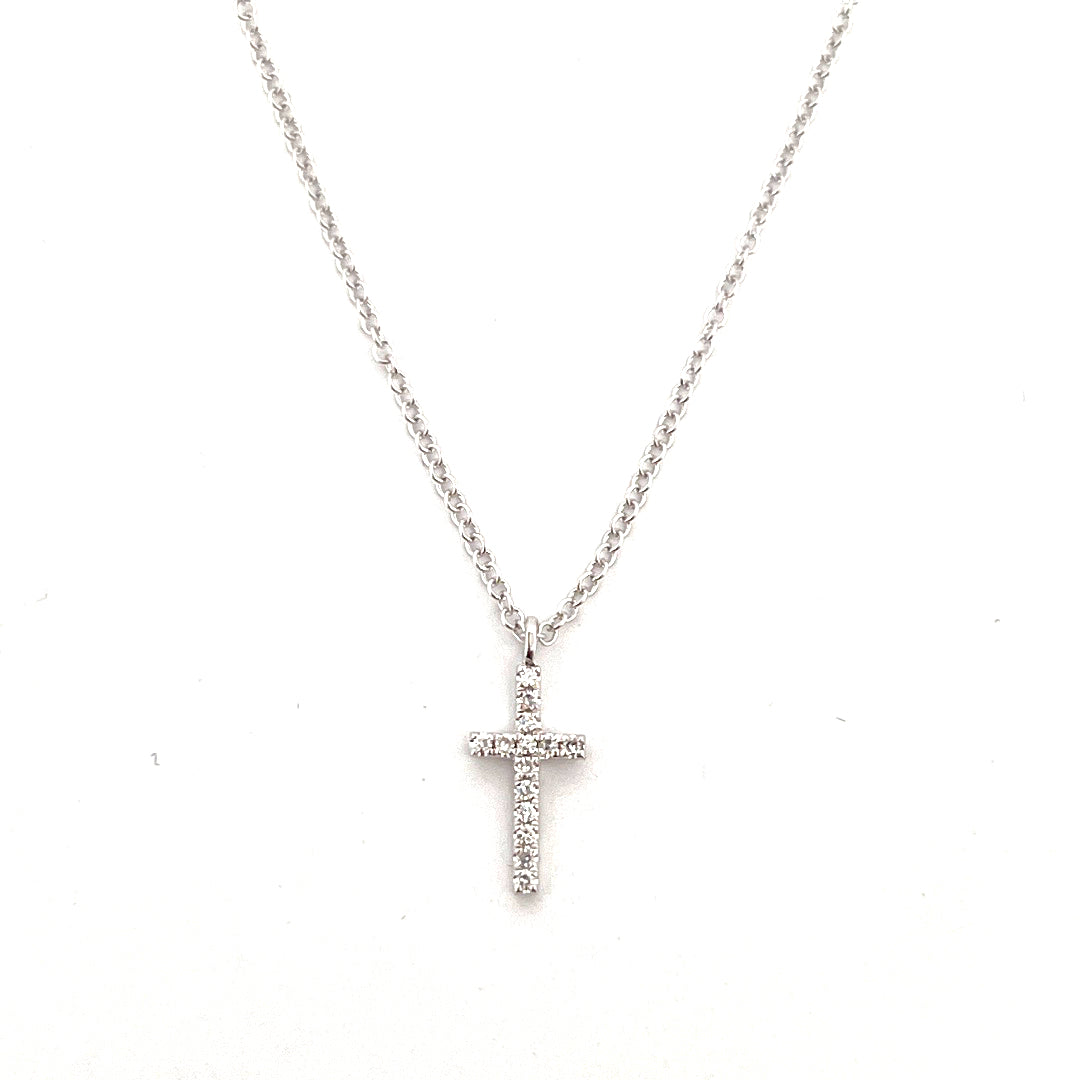 Venetti Petite Diamond Cross Pendant