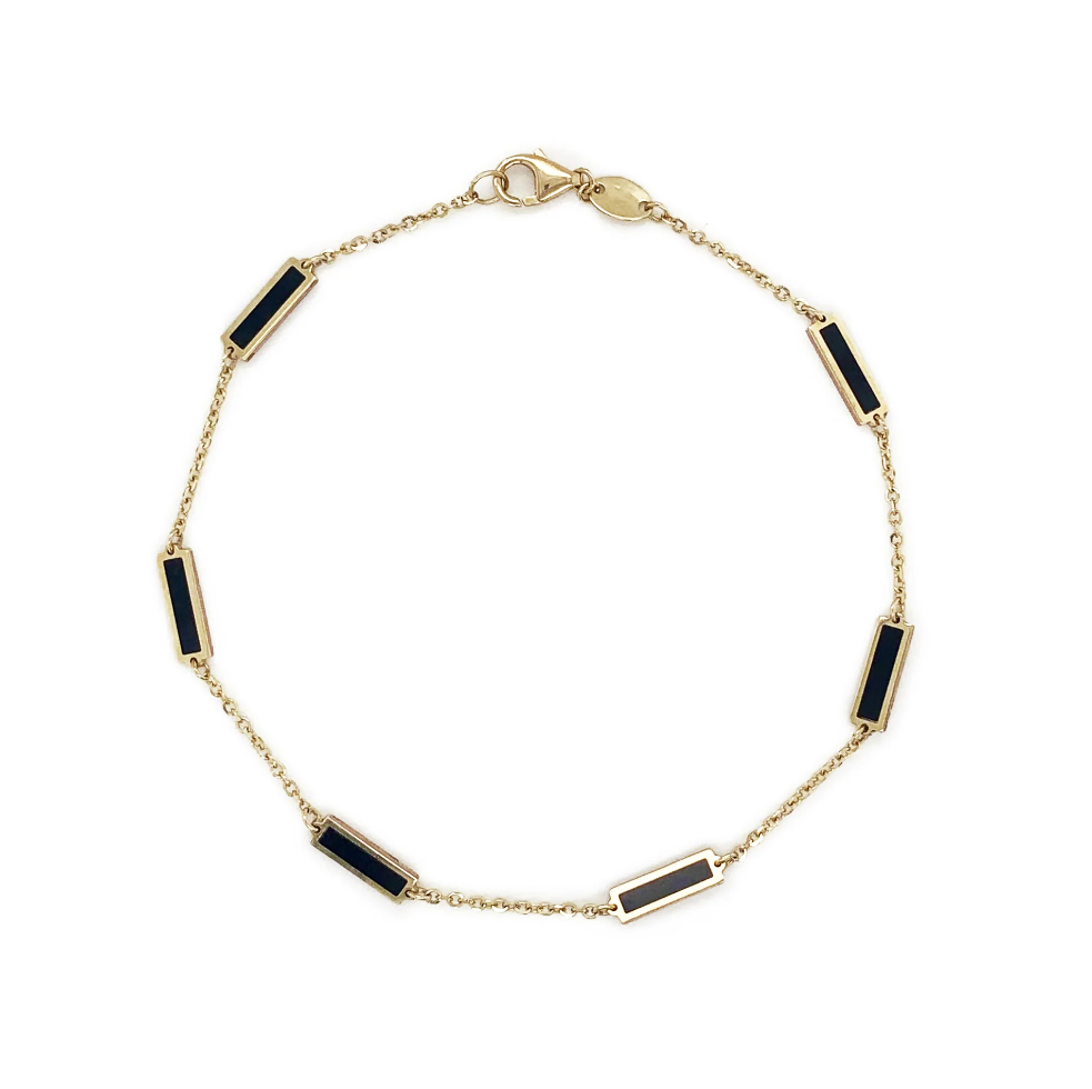 Sabrina Design Onyx Inlay Bracelet
