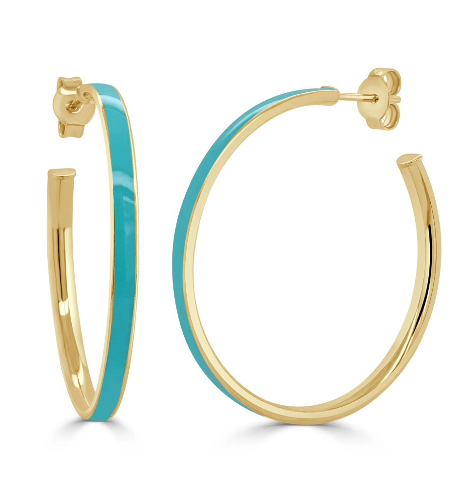 Sabrina Designs Enamel Hoop Earrings