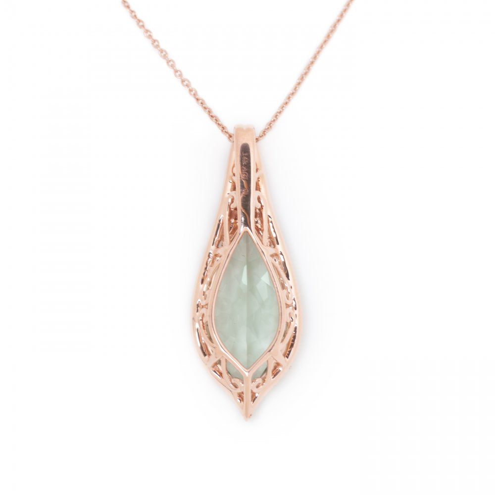 AGI Marquise Green Quartz Necklace