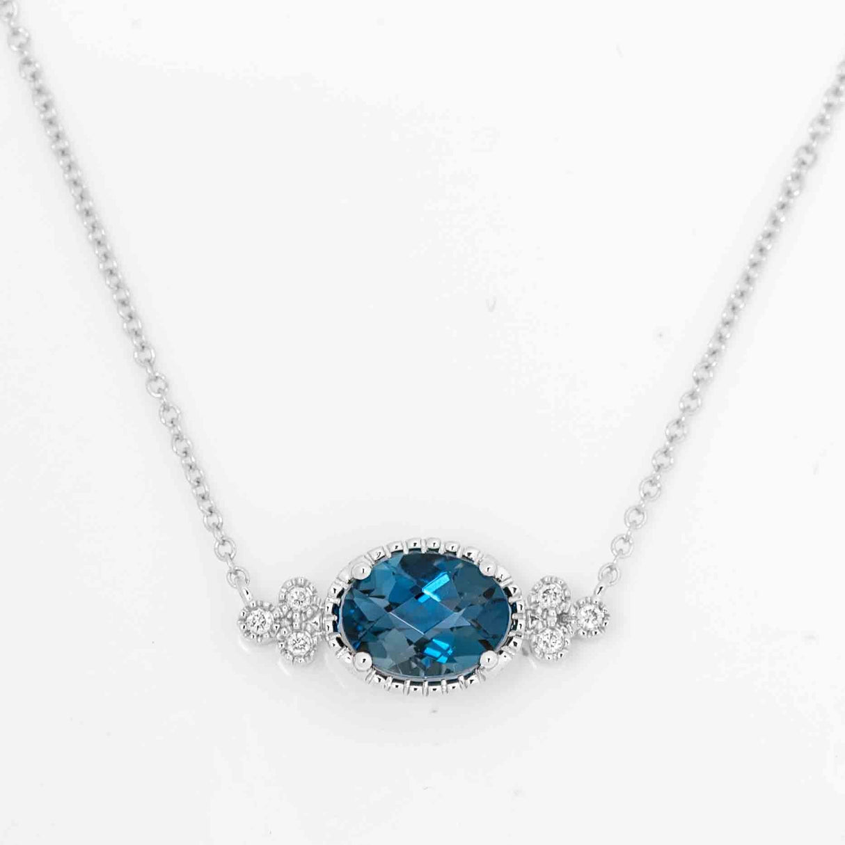 AGI East-West Blue Topaz Necklace