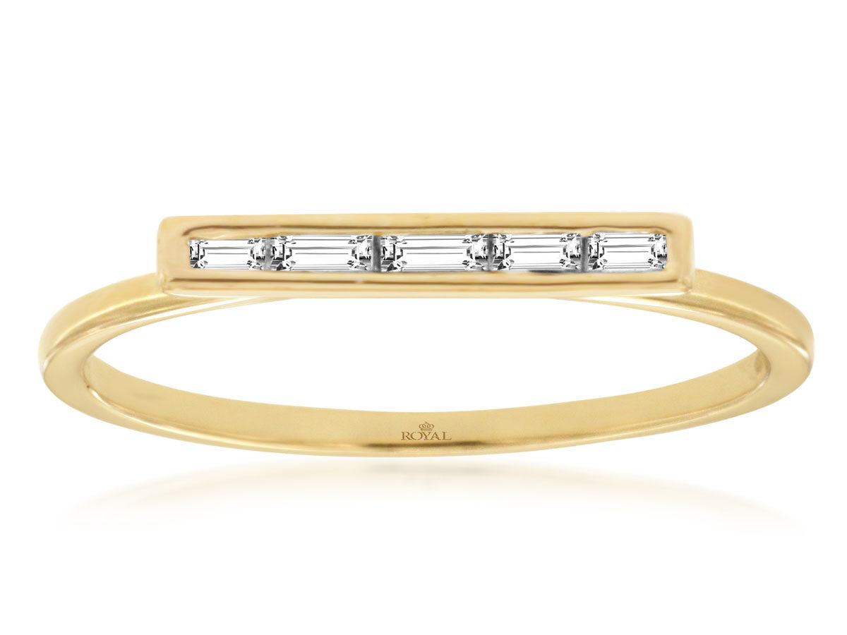 Royal Jewelry Baguette Diamond Stackable Ring