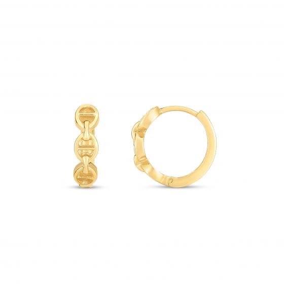 Royal Chain Mariner Huggie Hoop Earrings