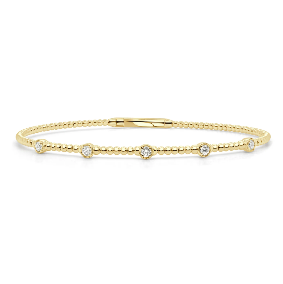 Sabrina Designs Diamond Station Bangle Bracelet