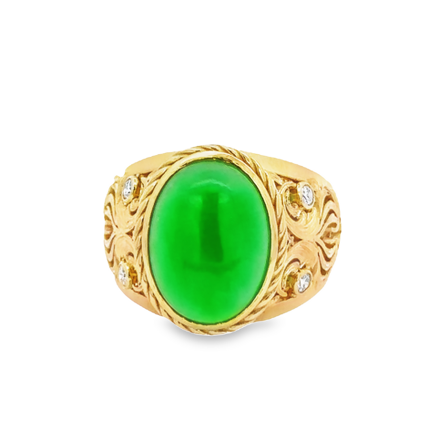 Custom Men's Jade Ring
