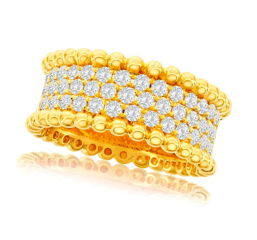 Nasbro Beaded Diamond Fashion Ring