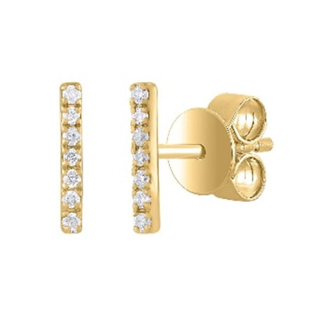Venetti Diamond Bar Stud Earrings