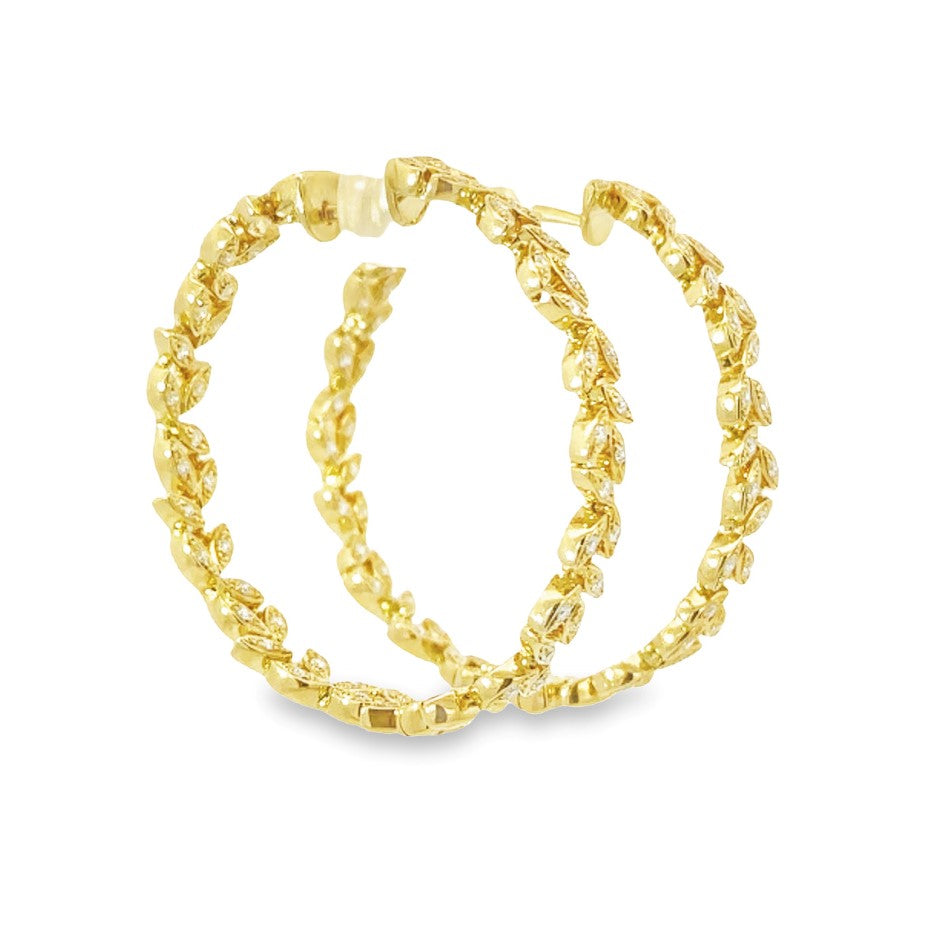 Diamond Hoop Earrings