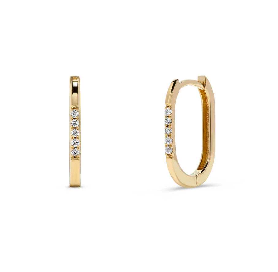 Leonardo Diamond Hoop Earrings