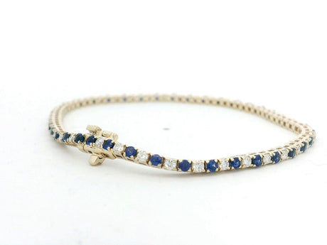 S.Kashi Diamond and Sapphire Tennis Bracelet