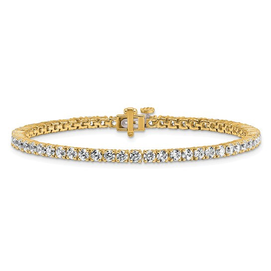 Quality Gold Lab Diamond Tennis Bracelet
