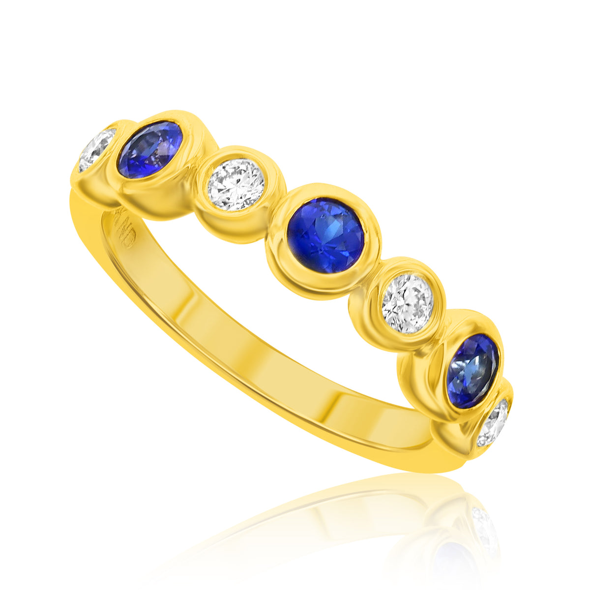 Nasbro Sapphire and Diamond Anniversary Ring