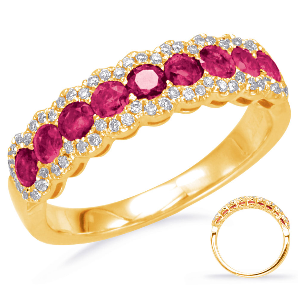 S.Kashi Ruby and Diamond Fashion Ring