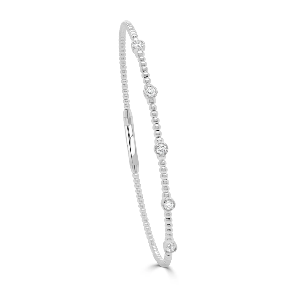 Sabrina Designs Diamond Station Bangle Bracelet