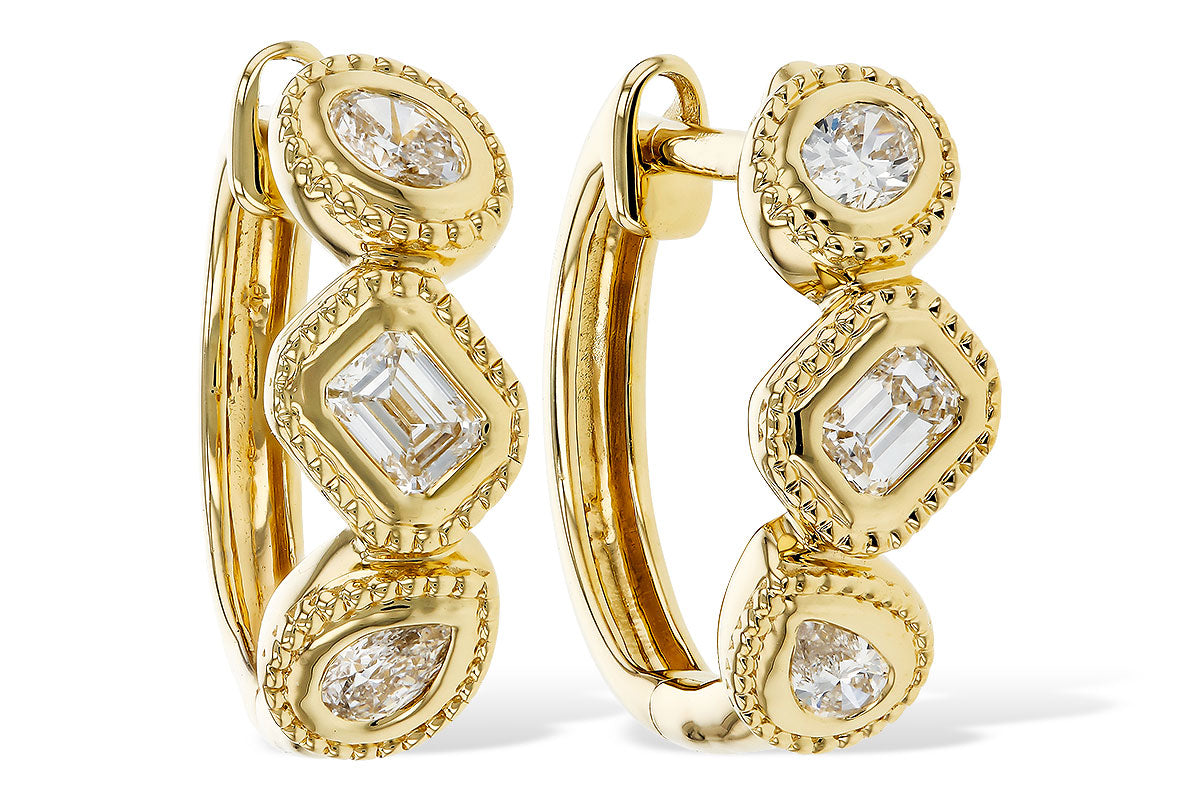 Allison Kaufman Diamond Hoop Earrings