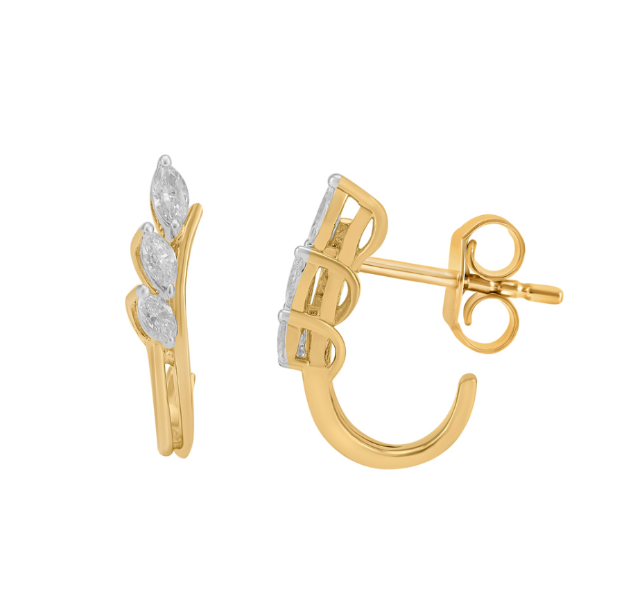 S.Kashi Diamond Huggie Earrings