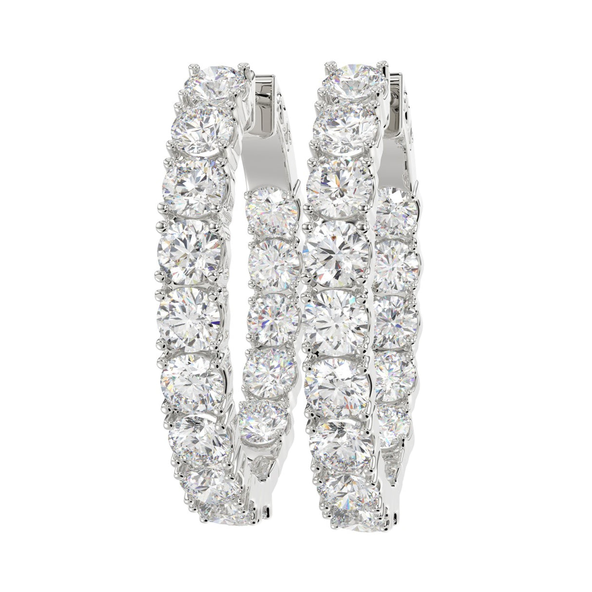 Ethos - Lab Diamond Hoop Earrings 7Ct