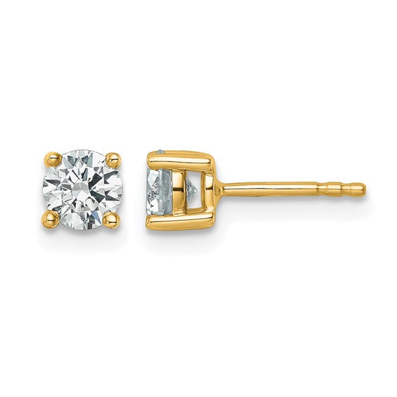 Quality Gold Lab Diamond Stud Earrings
