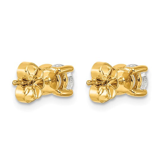 Quality Gold Lab Diamond Stud Earrings