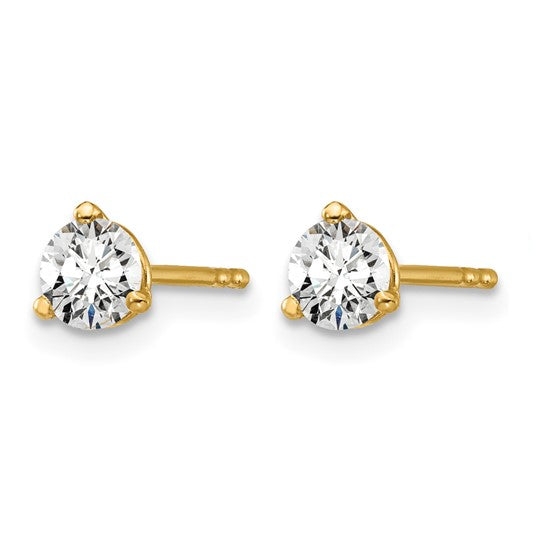 Quality Gold Lab Diamond Stud Earrings