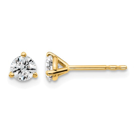 Quality Gold Lab Diamond Stud Earrings
