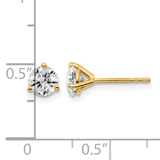 Quality Gold Lab Diamond Stud Earrings
